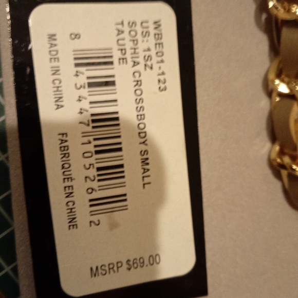 Bebe Los Angeles Sophia Taupe Crossbody/Shoulder bag. New. - Picture 5 of 6